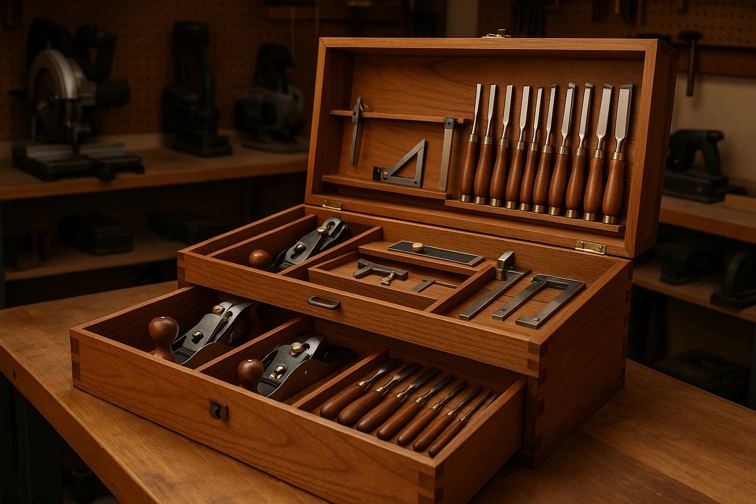 Complete woodworking tool collection